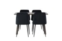 Venture Home Kaseidon Spisegruppe 120 cm Rektangulær med 4 Night Stoler Sort