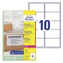 Avery værbestandige fraktetiketter  -20Oc Til +80Oc  hvit 99,1 X 57 modell L7992-25
