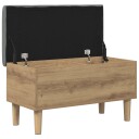 vidaXL Oppbevaringsbenk med pute Artisan eik 82 x 42 x 46 cm