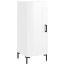 Skjenk høyglans hvit 34,5x34x90 cm konstruert tre