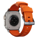 Nomad Rugged Strap AW Ultra 2/1 (49mm) 9/8/7 (45mm)/6/SE/5/4 (44mm)/3/2/1 (42mm) - Orange/Silver