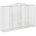 vidaXL Gabionkurver buede 8 stk 300x50x180/200 cm galvanisert jern