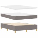  Box Spring seng med madrass & benk Taupe 160x200 cm Stoff