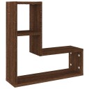  Vegghyller 2 stk brun eik 50x15x50 cm konstruert tre 8720845735654