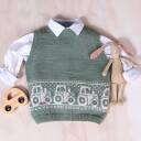 Bluum Strik Strikkevest Traktor - garnpakke i Bluum Pure Eco Wool
