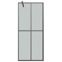 vidaXL Dusjvegg 90x195 cm mørkt herdet glass
