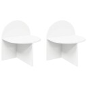  Nattbord 2 pcs Hvit 40 x 35,5 x 45,5 cm Konstruert tre