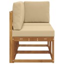  Utendørs midtbord og hjørnesofa 2 Stk Naturlig og Beige