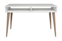 Skrivebord Tyrsberget 120 cm med Oppbevaringshylle   Hvit/Natur