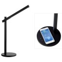 Edge LED skrivebordslampe m/QI opplader