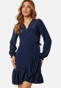 Frilly Wrap Mini Dress