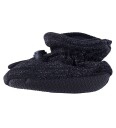 Melton Glitter Textile Slippers   Black   18/19