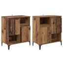  Skap 2 pcs Gamle tre 60 x 35 x 70 cm Konstruert tre