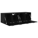 vidaXL Veggskap 2 stk. 120 x 36.5 x 35 cm Konstruert tre Svart eik