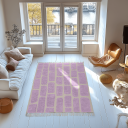 Ryetepper   Cyrus Natural Cotton Shaggy lilla Størrelse: 200 x 290 cm