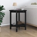vidaXL Salongbord svart Ø 55x60 cm heltre furu