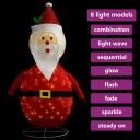 vidaXL Dekorativ julenissefigur LED luksusstoff 60 cm