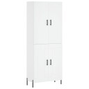 vidaXL Highboard hvit 69,5x34x180 cm konstruert tre 8720845410445