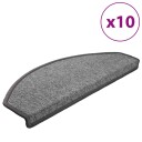 vidaXL Trappematter 10 stk 65x28 cm mørkegrå