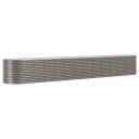 vidaXL Høybed pulverlakkert stål 512x80x68 cm grå