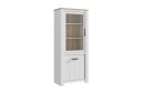 Vitrineskap Luxted 77 cm   Hvit|Brun