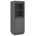 vidaXL Highboard grå 37x34x110 cm heltre furu