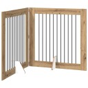 Vidaxl Foldbar Hundegitter Med Stativer 2 Stk. Artisan Eik 200.5 cm