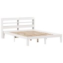  Sengeramme med hodegavl hvit 140x200 cm heltre furu 3306789