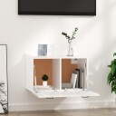 vidaXL Veggskap høyglans hvit 60x36,5x35 cm konstruert tre