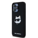 Karl Lagerfeld Choupette MagSafe Silikon Mobildeksel for iPhone 15 Pro Max - Svart