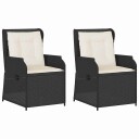 vidaXL Hagebenk 2 pcs Svart polyrotting