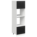 vidaXL Ovnskap PORTO Svart Eik 60 x 57 x 207 cm Konstruert tre