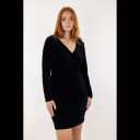 Bimbette Dress Black XL Short velvet dress