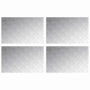  Sjekkplater 4 pcs sølv 80 x 50 cm Aluminium
