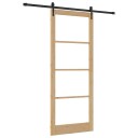 vidaXL Skyvedør med Utstyr Sett 93x232 cm Solid Tre Furu