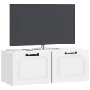  Vegghengt TV skap Veggmontert Høgglans hvit 78,5 x 31 x 30 cm