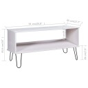 vidaXL Salongbord New York hvit heltre furu
