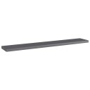 vidaXL Hylleplater 4 stk høyglans grå 60x10x1,5 cm sponplate