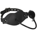 Master Series Silencer Oppblåsbar Silikon Penis Gag     - Svart