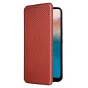 Nokia C21 Plus Flip-deksel Karbonfiber Brun