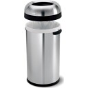 Åpen bøtte 60 l enkeltbeholder børstet stål brushed steel 409 x 761 x 401 mm
