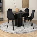 Venture Home Spisegruppe Venture Home Bianca Rund Sort med 4 Pobbie Stoler GR22232