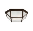 Morris plafond antik zink/frostat glas