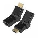Sbox Vinklet HDMI adapter AD.HDMI 180 Hann/hunn