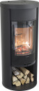 Contura 620G Style svart vedovn med glassdør
