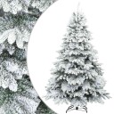  Moderne Kunstig Hengslet Juletre Snø Flocket Hvit 180 cm