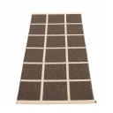 Pappelina Vevd Teppe Criss Dark Brown 70x150 cm