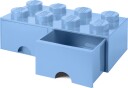 LEGO Oppbevaringsboks med Skuff 8 Lyseblå