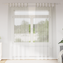  Gardiner med gardiner 2 pcs Krem Polyester