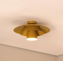 Taklampe Plato Luminex dimbar Gul / orange Stue / spisestue Metall Moderne